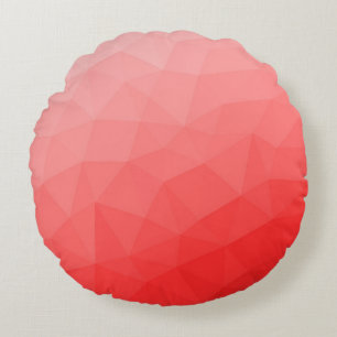 Rood verloop geometrisch meshpatroon rond kussen