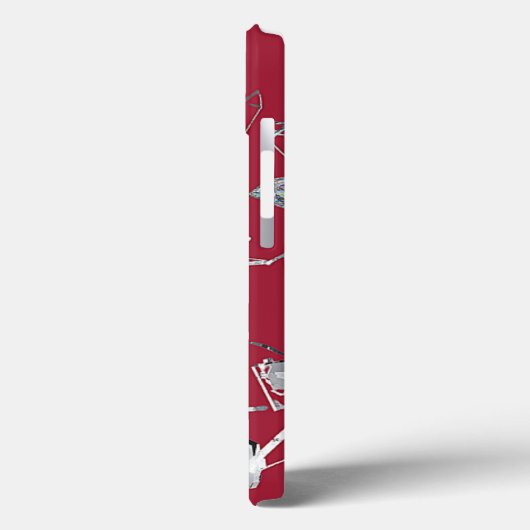Rood verscheurd glas en diamant Case-Mate iPhone case (Achterkant / Links)