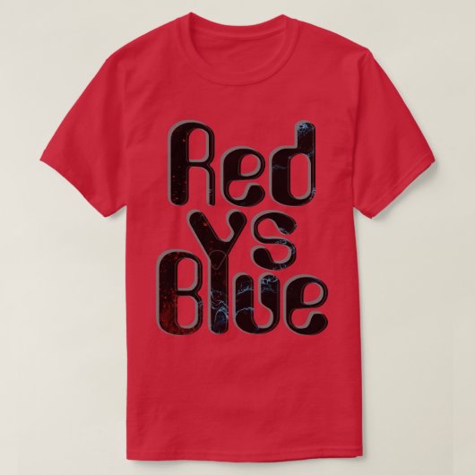 Rood versus Blauw 1 T-shirt (Design voorkant)