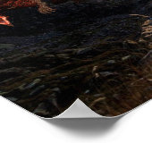 Rood versus Groene Dragons vecht tegen Fantasy Poster (Hoek)