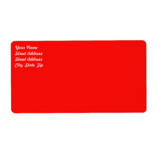 Rood verzendlabel