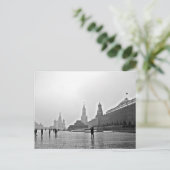 Rood vierkant briefkaart (Staand voorkant)