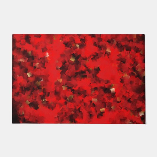 rood, vierkant, geometrisch, textuur, vlecht, cont deurmat (Voorkant)