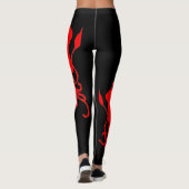 Rood vierkant leggings (Achterkant)