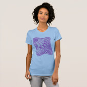 Rood violet, abstracte tekening tshirts (Voorkant volledig)