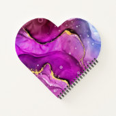 Rood-Violet & Gouden Vloeibare Inkt, Monogram & Na Notitieboek (Achterkant)