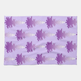 Rood-violet groenblijvende boom theedoek