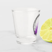 Rood-violet groenblijvende kerstbomen shot glas (Links)