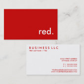 rood visitekaartje (Voorkant / Achterkant)