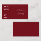 Rood Visitekaartje (Voorkant / Achterkant)