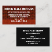 Rood Visitekaartje met rode muur (Voorkant / Achterkant)