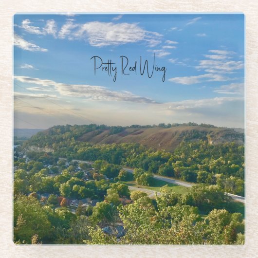 rood vleugelglas Onderzetter (Voorkant)