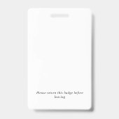 Rood Voeg je Logo & barcode bezoeker toe Badge (Achterkant)