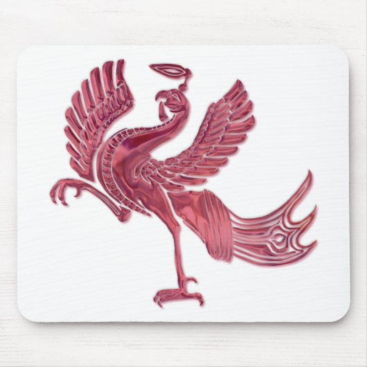 Rood vogelglas muismat (Voorkant)