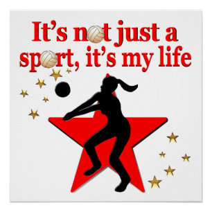 ROOD VOLLEYBAL IS MIJN LEVENSSTIJL PERFECT POSTER