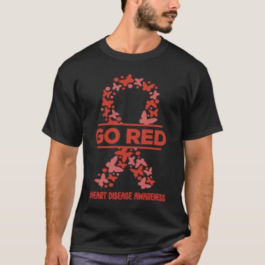 Rood voor Womens Warmteziekte Bewustmaking Rood Dr T-shirt (Voorkant)