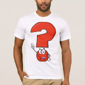Rood vraagteken Mannen T-shirt (Voorkant)