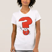 Rood vraagteken vrouwen T-shirt (Voorkant)