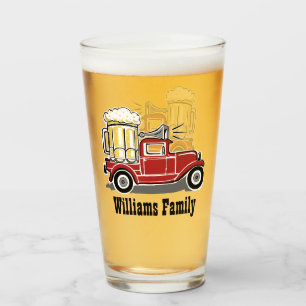 Rood vrachtwagenkaas Beer Glass Monogramed Glas