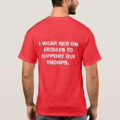 Rood vrijdag militair Shirt (Achterkant)