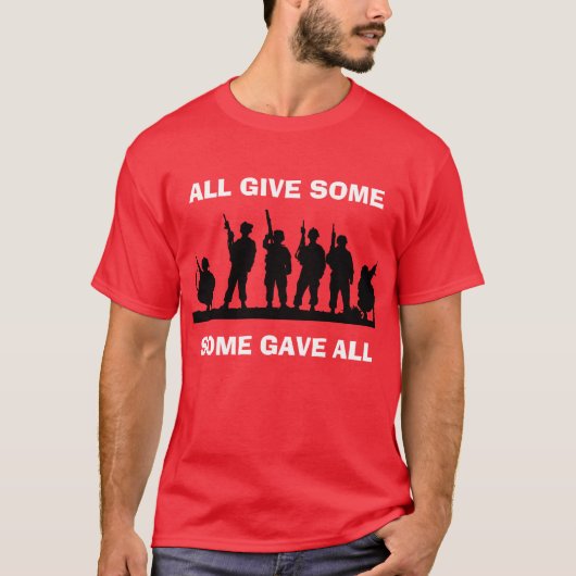 Rood vrijdag militair Shirt (Voorkant)
