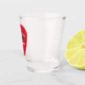 Rood vuil Unplugged Pick Logo Shot Glass Shot Glas (Rechts)