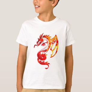 Rood vuurdraak Tattoo T-shirt