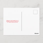 Rood vuurwerk 4 juli briefkaart (Achterkant)