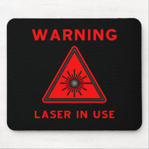 Rood waarschuwingssymbool Mousepad Muismat