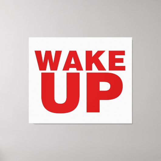 Rood wakker canvas afdruk (Voorkant)