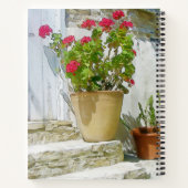 Rood waterverf geranium notitieboek (Achterkant)