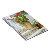 Rood waterverf geranium notitieboek (Rechterzijde)