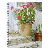 Rood waterverf geranium notitieboek (Voorkant)