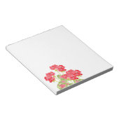 Rood Waterverf Geraniums 2 Notitieblok (Schuin)