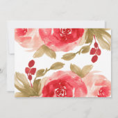 Rood Waterverf Roos bruiloft is mijn Bridesmaid Kaart (Achterkant)