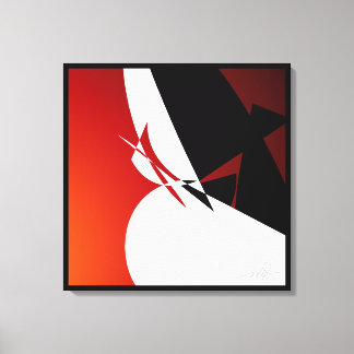 Rood weg canvas afdruk