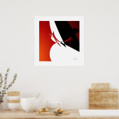 Rood weg poster (Keuken)