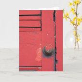 Rood Wenskaart van ledige deur Kaart (Gele Bloem)