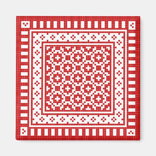 Rood werk #1 magneet (Voorkant)