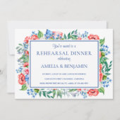 Rood White Blue 4 juli Weddenschappen Rehearsal Di Kaart (Voorkant)