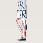 Rood White Blue Black Afrikaanse Leggings (Links)