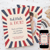 Rood White wegens moederschap Foto  Zwangerschap Aankondiging