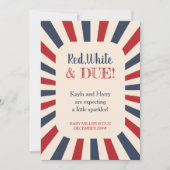 Rood White wegens moederschap Foto  Zwangerschap Aankondiging (Voorkant)