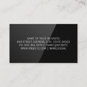 Rood wijn Splash Glass | Achtergrond zwart glas Visitekaartje (Achterkant)