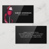 Rood wijn Splash Glass | Achtergrond zwart glas Visitekaartje (Voorkant / Achterkant)