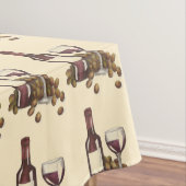 Rood wijnflesje Glass Winery Print Pattern Tafelkleed (Voorbeeld)
