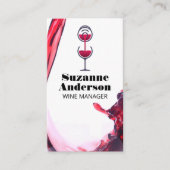 Rood wijnflesje visitekaartje (Voorkant)
