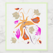 Rood wijngaard Etiket op drank (Enkel label)