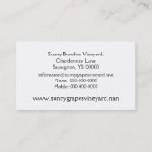 Rood wijngaarden visitekaartje (Achterkant)