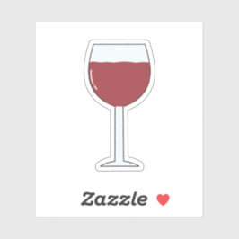 Rood wijnglas Drink Beverage Sticker